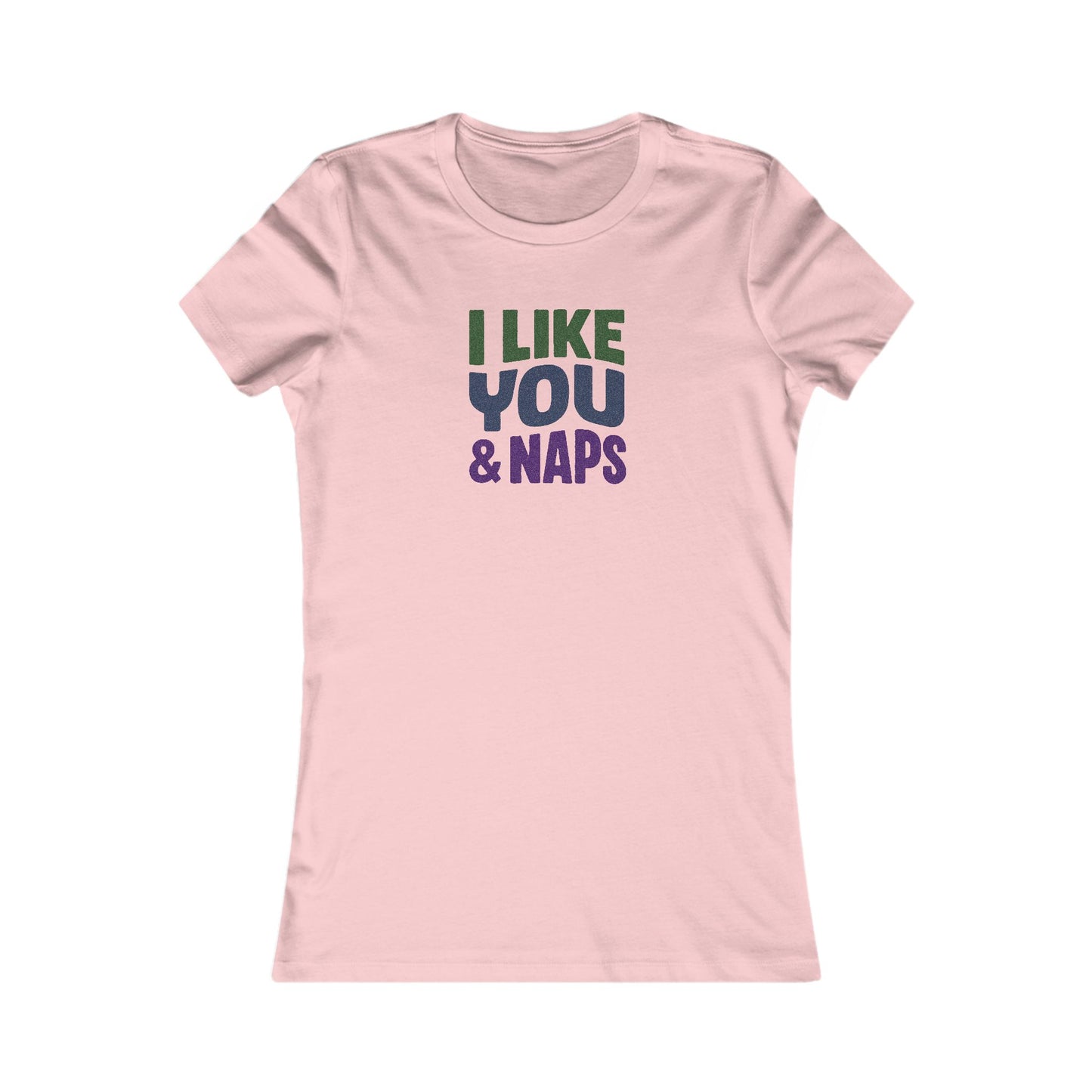 I Like You & Naps (Cool Gradient) — Retro Loungewear Women's Tee (Light)