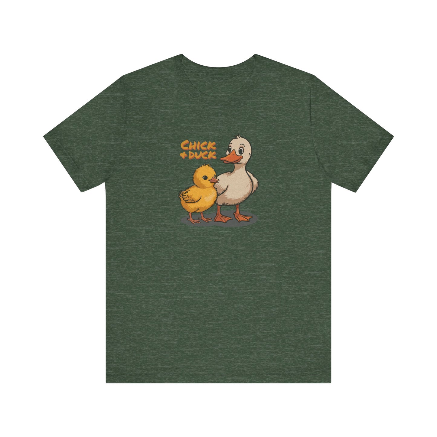 The Chick and the Duck — Friends Retro Tee (Dark)