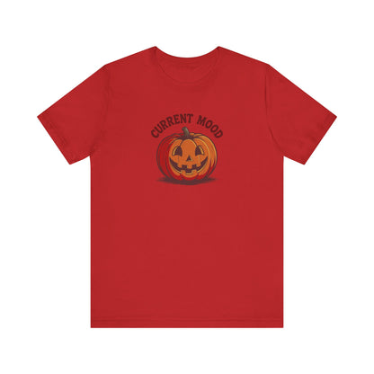 Current Mood (Classic Pumpkin) — Retro Halloween Tee (Light)