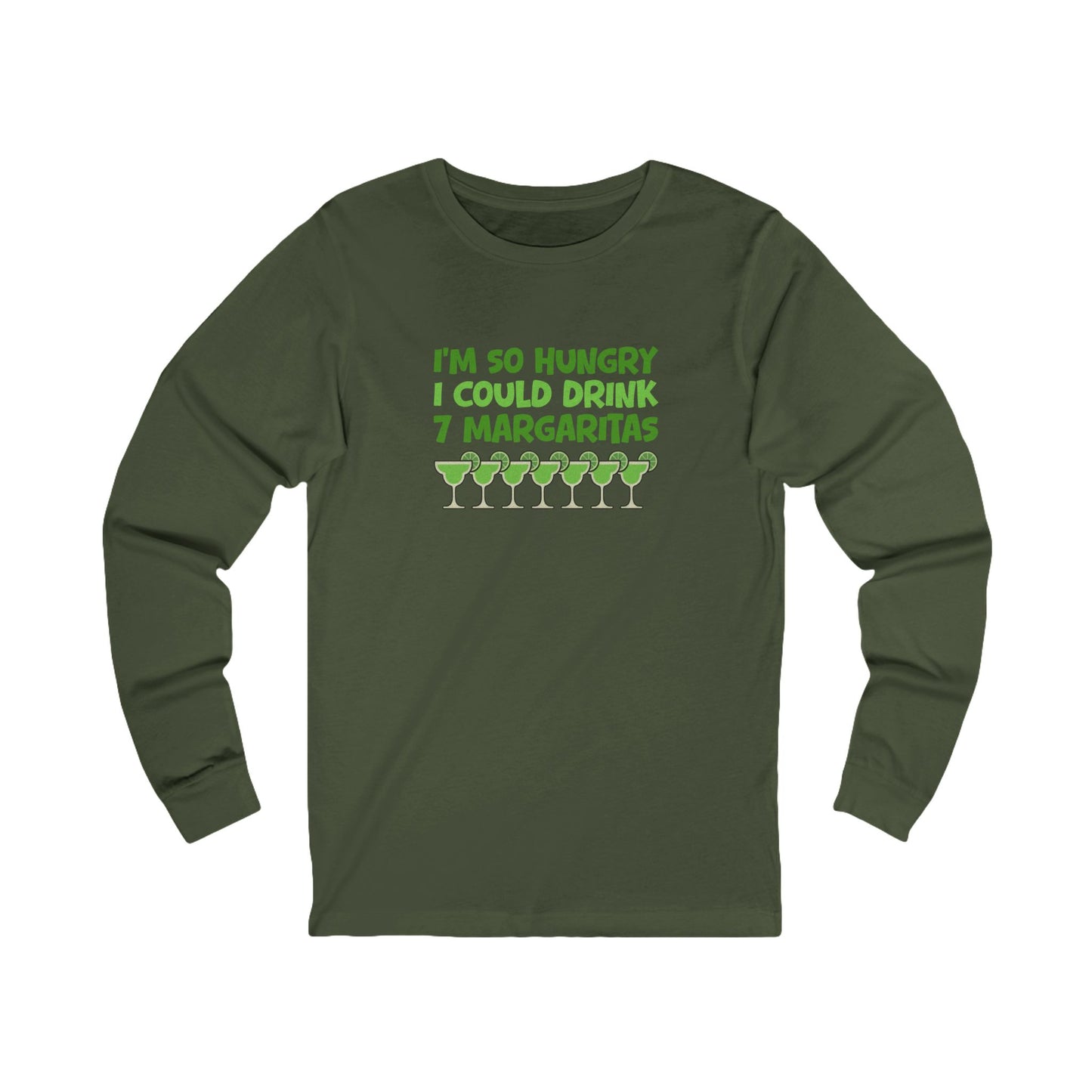 I’m So Hungry I Could Drink 7 Margaritas – Retro Long Sleeve (Dark)