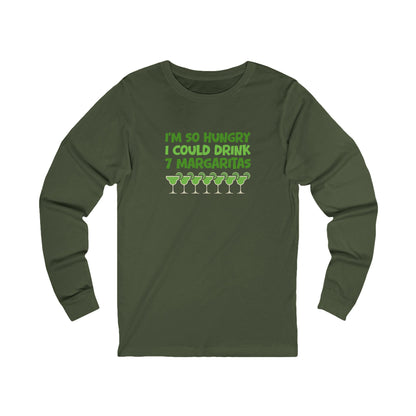 I’m So Hungry I Could Drink 7 Margaritas – Retro Long Sleeve (Dark)