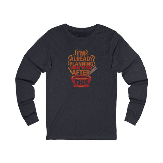 Planning What to Eat After This — Retro Foodie Long Sleeve (Dark)
