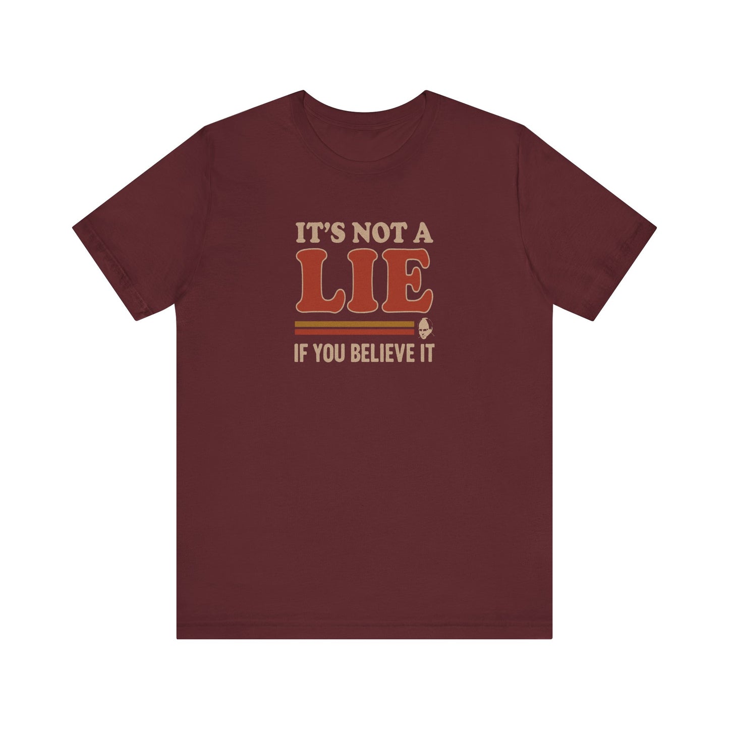 It’s Not a Lie, If You Believe It — George Costanza Retro Tee (Dark)