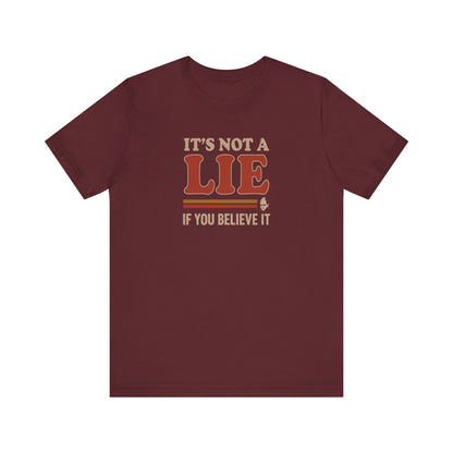 It’s Not a Lie, If You Believe It — George Costanza Retro Tee (Dark)