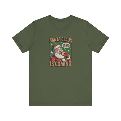 Santa Claus is Coming — Vintage Christmas Tee (Dark)