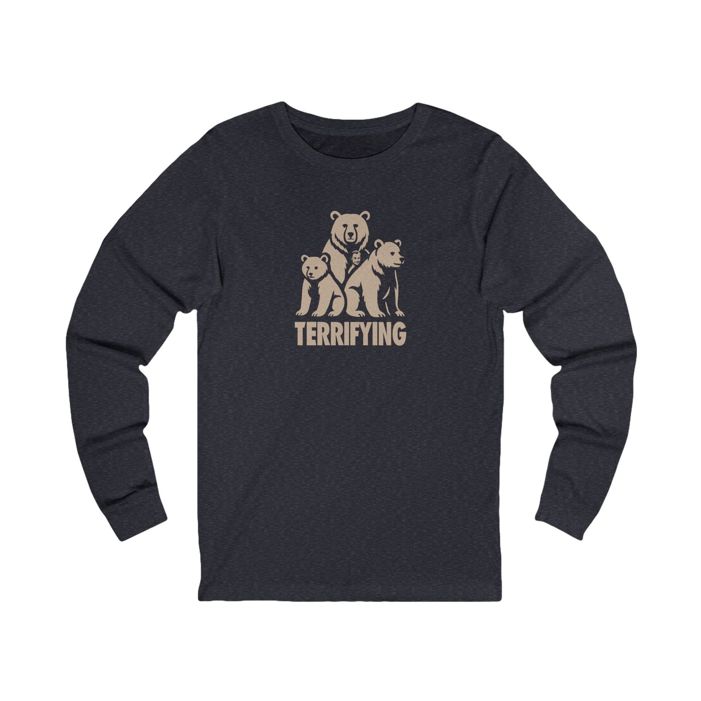 Bears Are Terrifying — Retro Silhouette Long Sleeve (Dark)