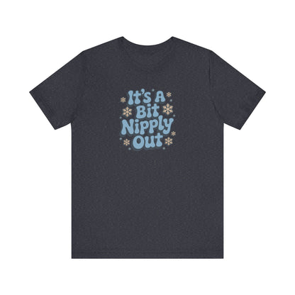 It's a Bit Nipply Out — Christmas Vacation Retro Tee (Dark)