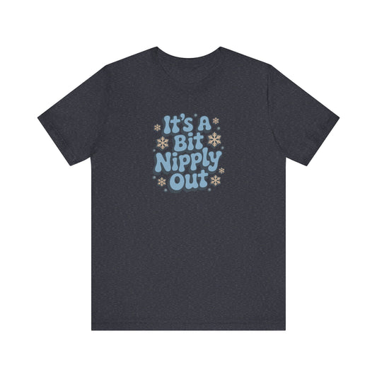 It's a Bit Nipply Out — Christmas Vacation Retro Tee (Dark)