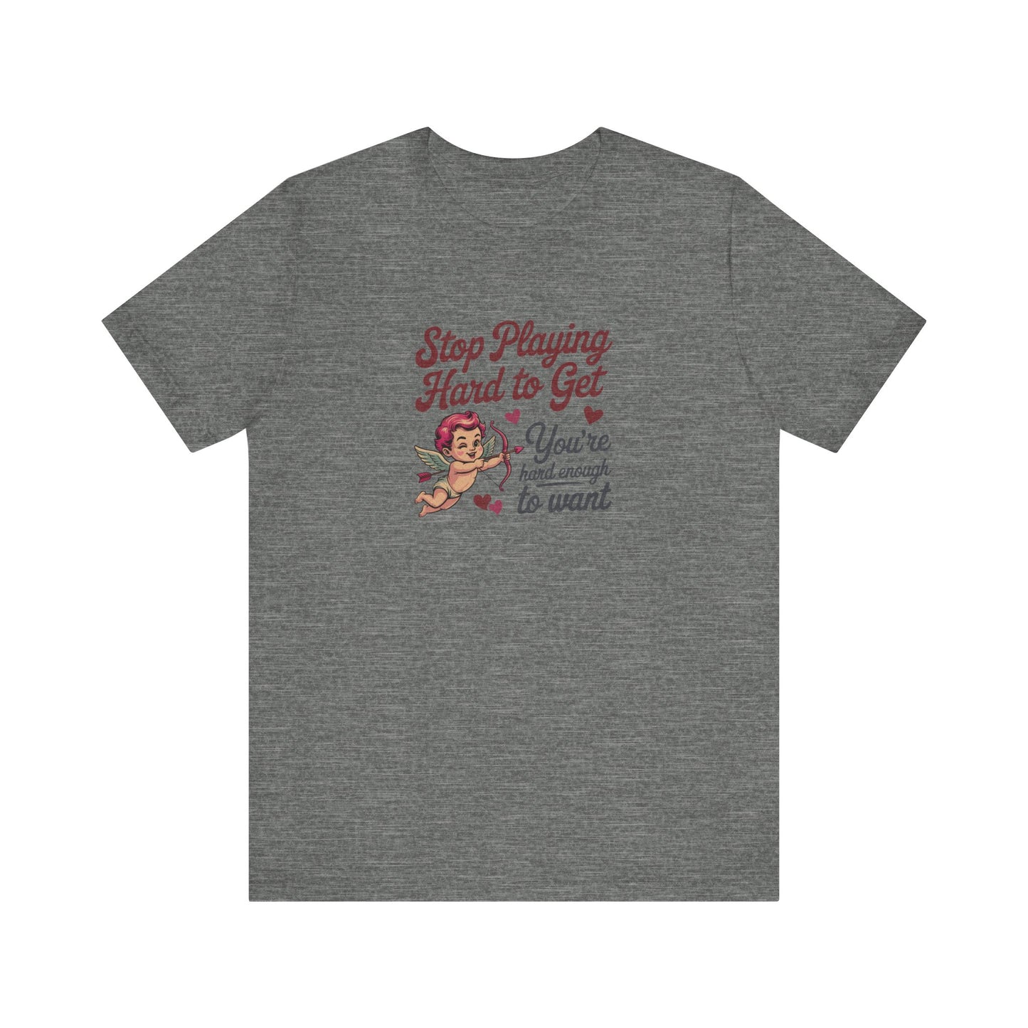 Stop Playing Hard to Get — Retro Cupid Tee (Light)