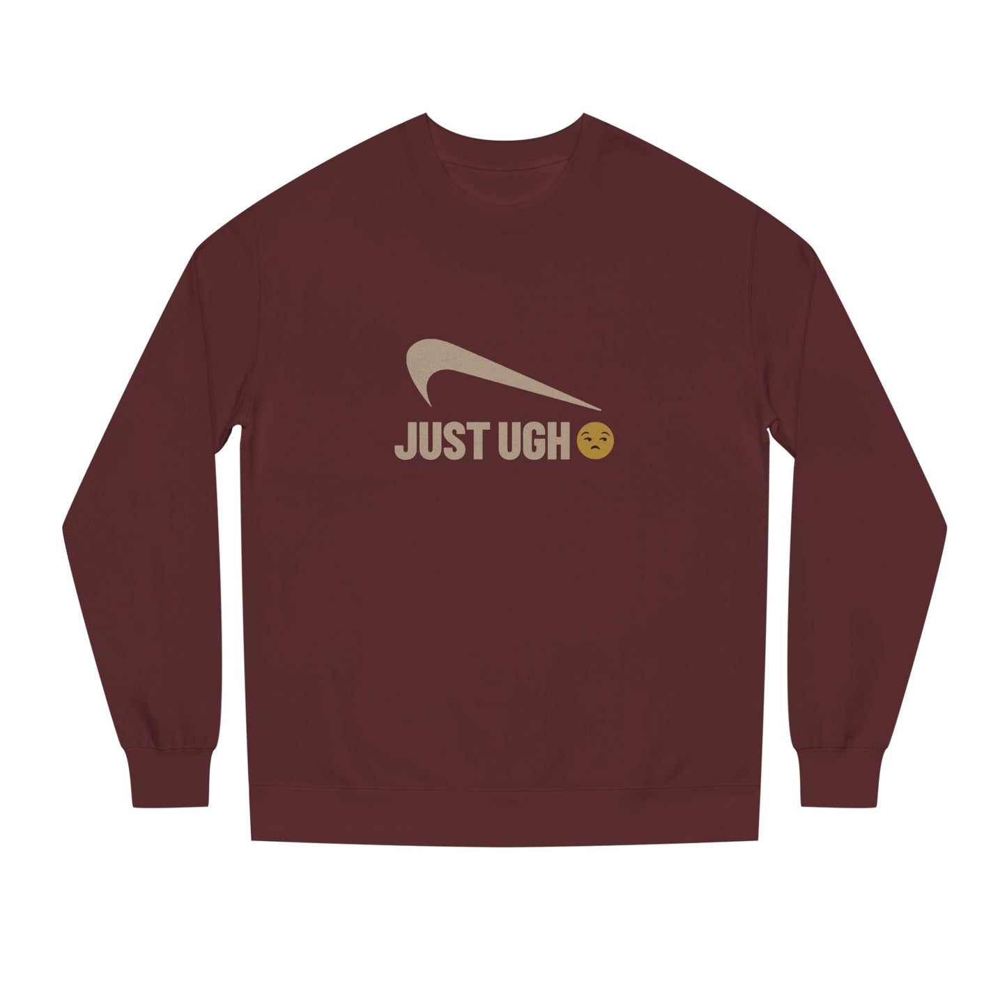 Just Ugh 😒 Athletic Parody — Retro Workout Sweatshirt (Dark)