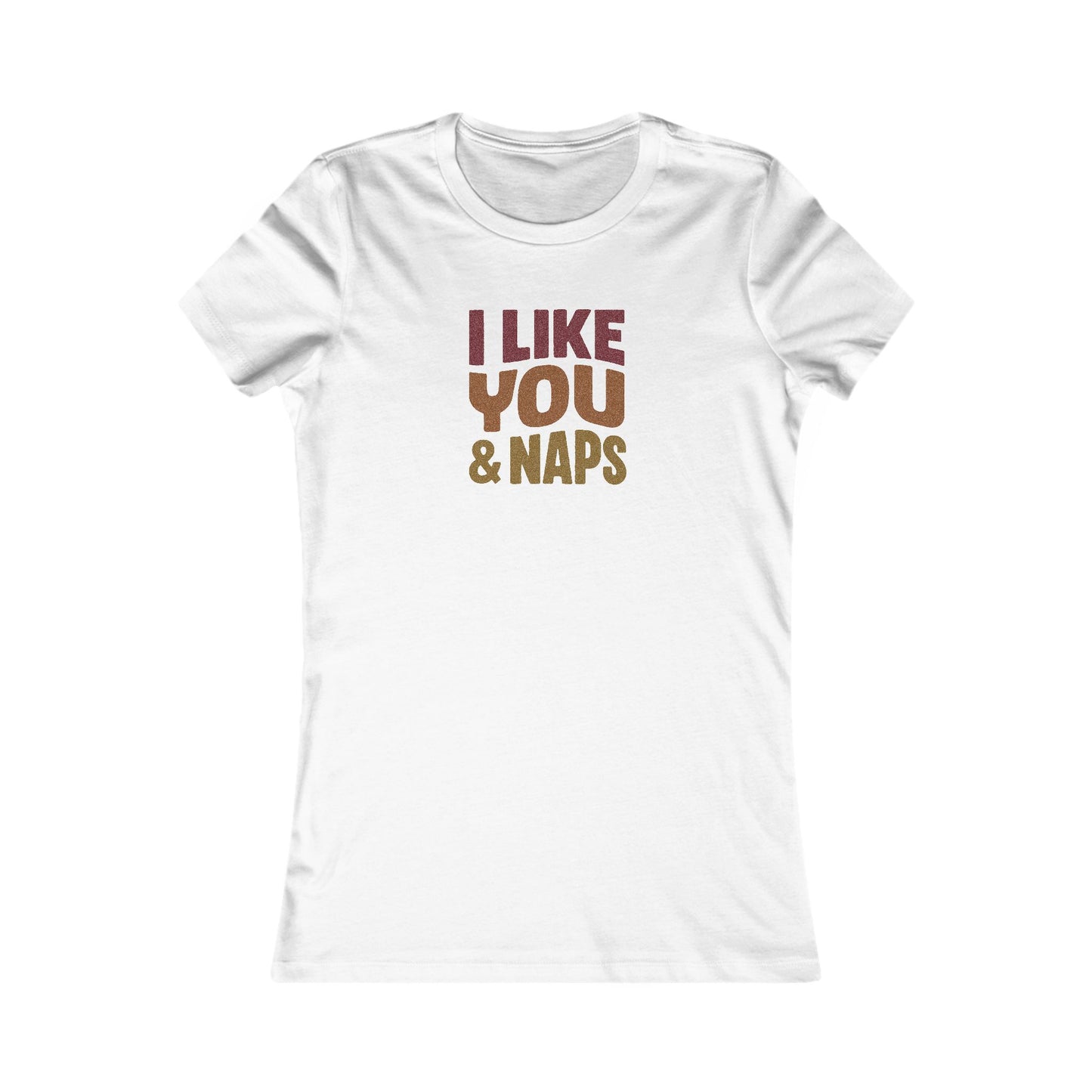 I Like You & Naps (Warm Gradient) — Retro Loungewear Women's Tee (Light)