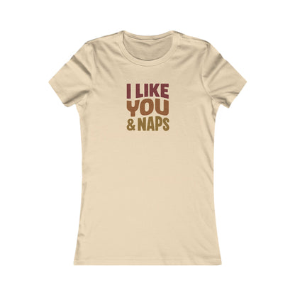 I Like You & Naps (Warm Gradient) — Retro Loungewear Women's Tee (Light)