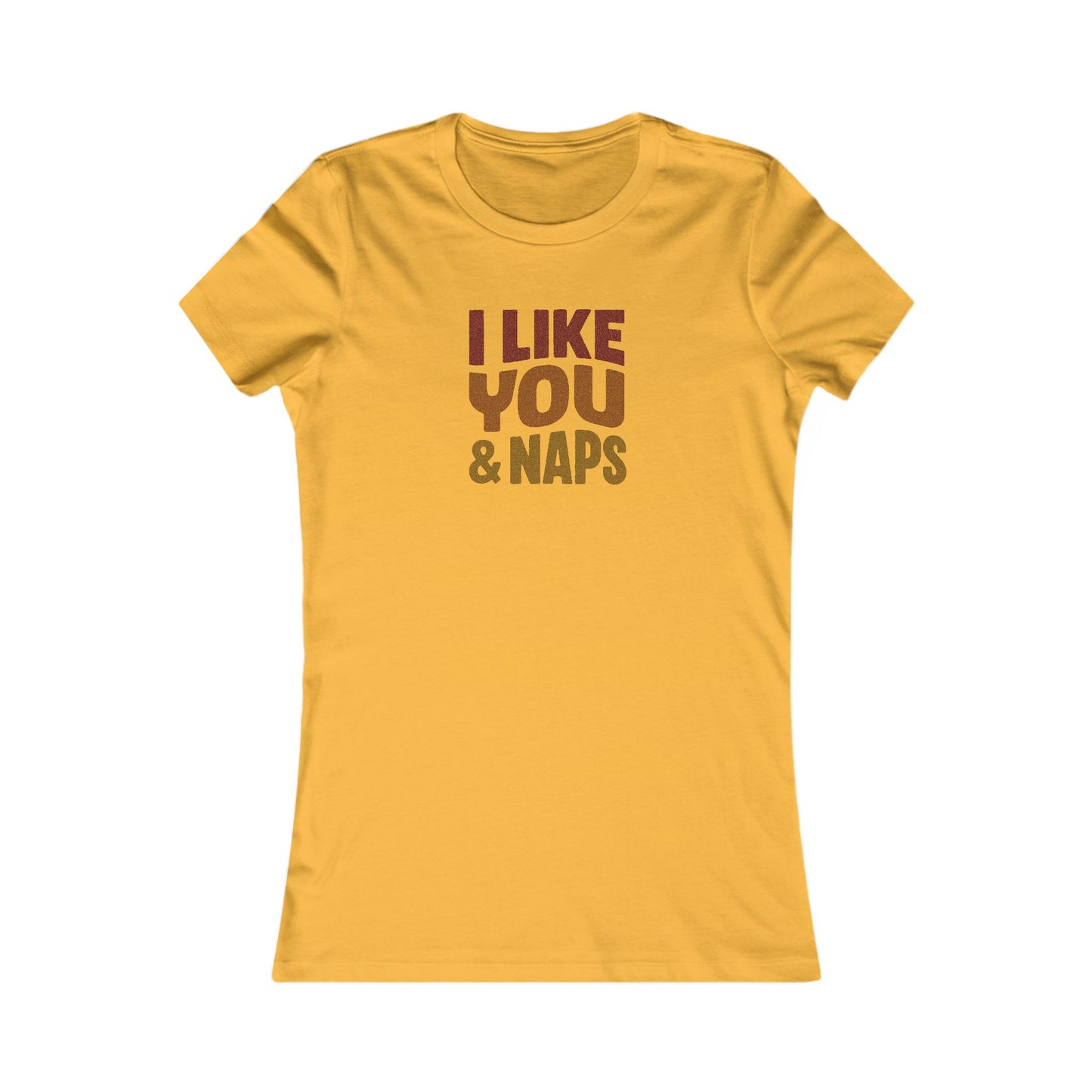 I Like You & Naps (Warm Gradient) — Retro Loungewear Women's Tee (Light)