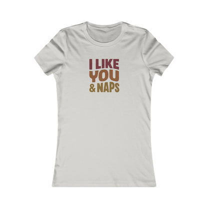 I Like You & Naps (Warm Gradient) — Retro Loungewear Women's Tee (Light)