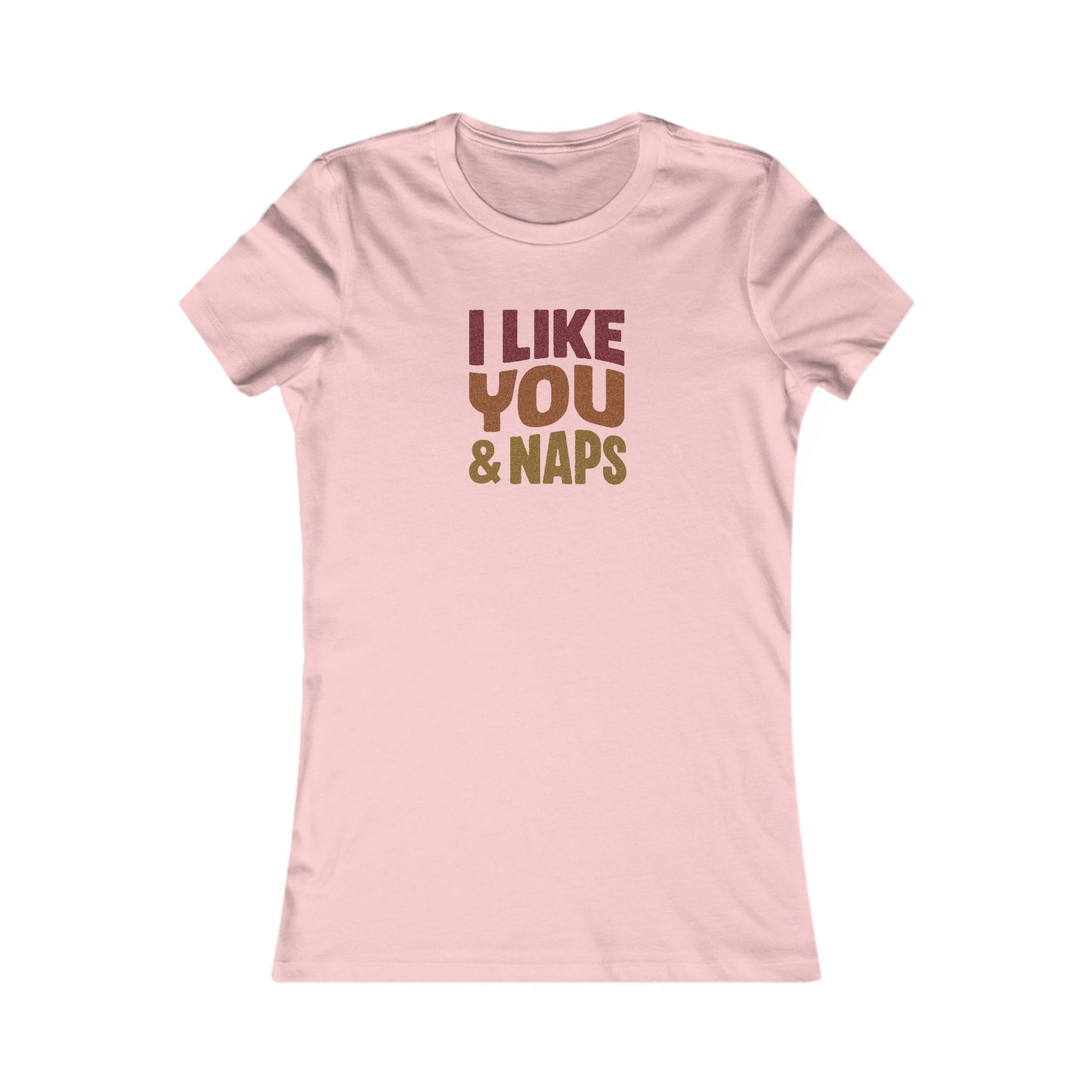 I Like You & Naps (Warm Gradient) — Retro Loungewear Women's Tee (Light)