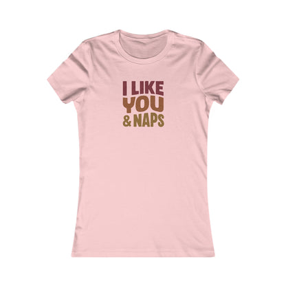 I Like You & Naps (Warm Gradient) — Retro Loungewear Women's Tee (Light)