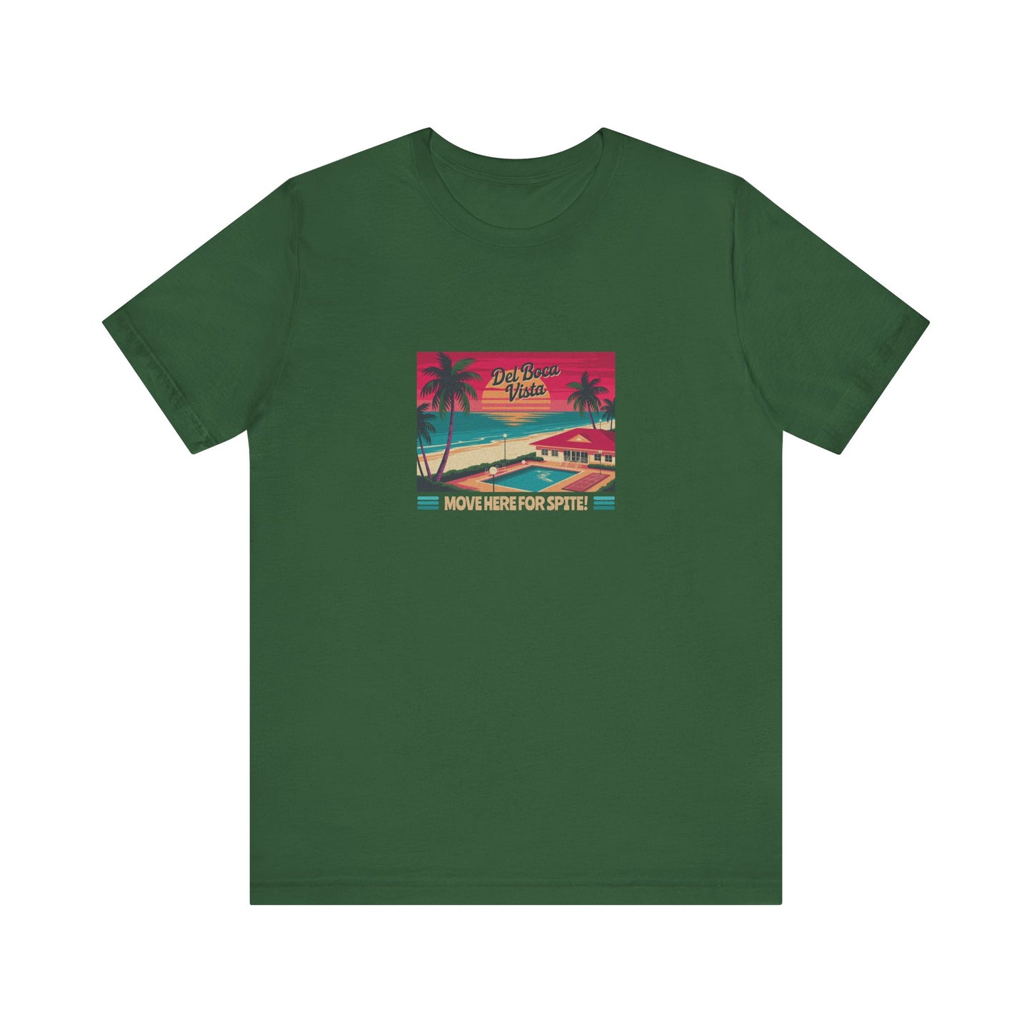 Del Boca Vista (Move Here For Spite!) — Seinfeld Retro Tee (Dark)
