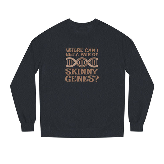 Pair of Skinny Genes — Retro Graphic Sweatshirt (Dark)