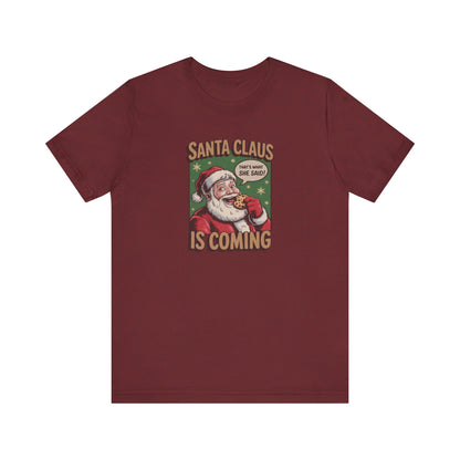 Santa Claus is Coming — Vintage Christmas Tee (Dark)