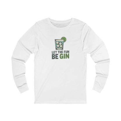 Party Starter: Let the Fun Be Gin – Cocktail Retro Long Sleeve (Light)