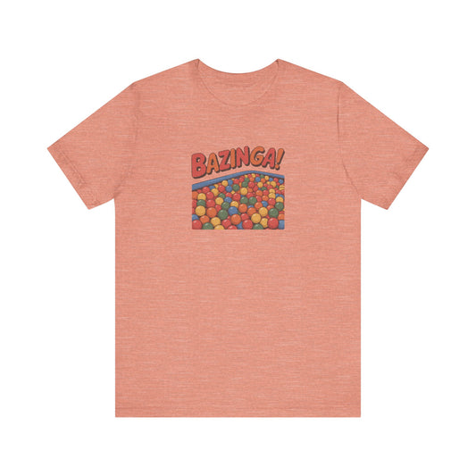Bazinga! Ball Pit — Big Bang Theory Retro Tee (Light)