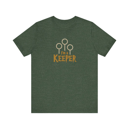 I’m a Keeper — Harry Potter Quidditch Retro Tee (Dark)