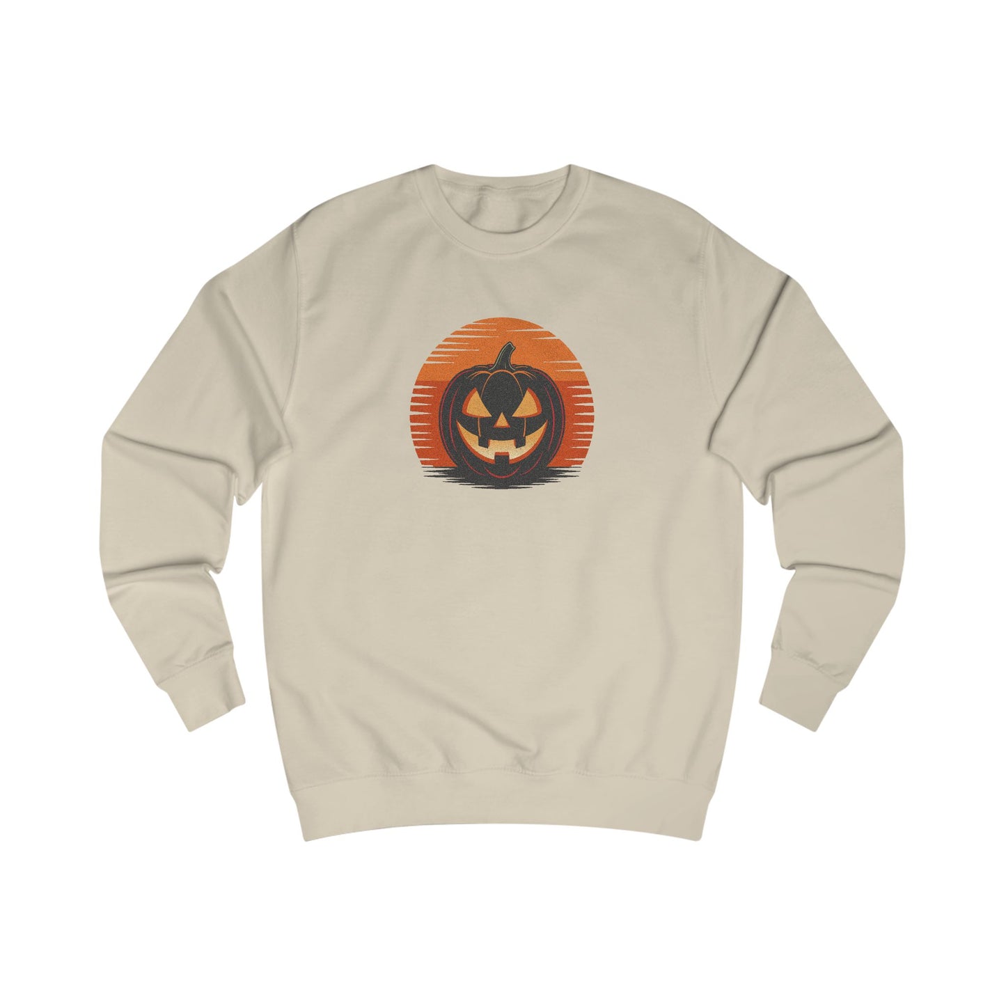 Retro Jack: Sliced Sunset — Halloween Sunset Sweatshirt (Light)