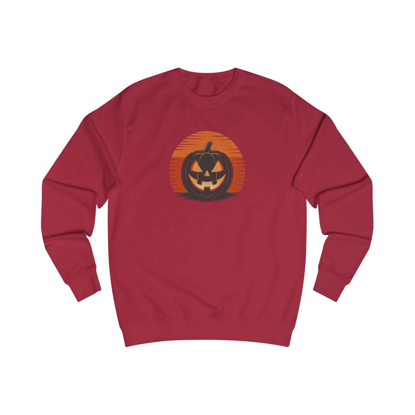 Retro Jack: Sliced Sunset — Halloween Sunset Sweatshirt (Light)