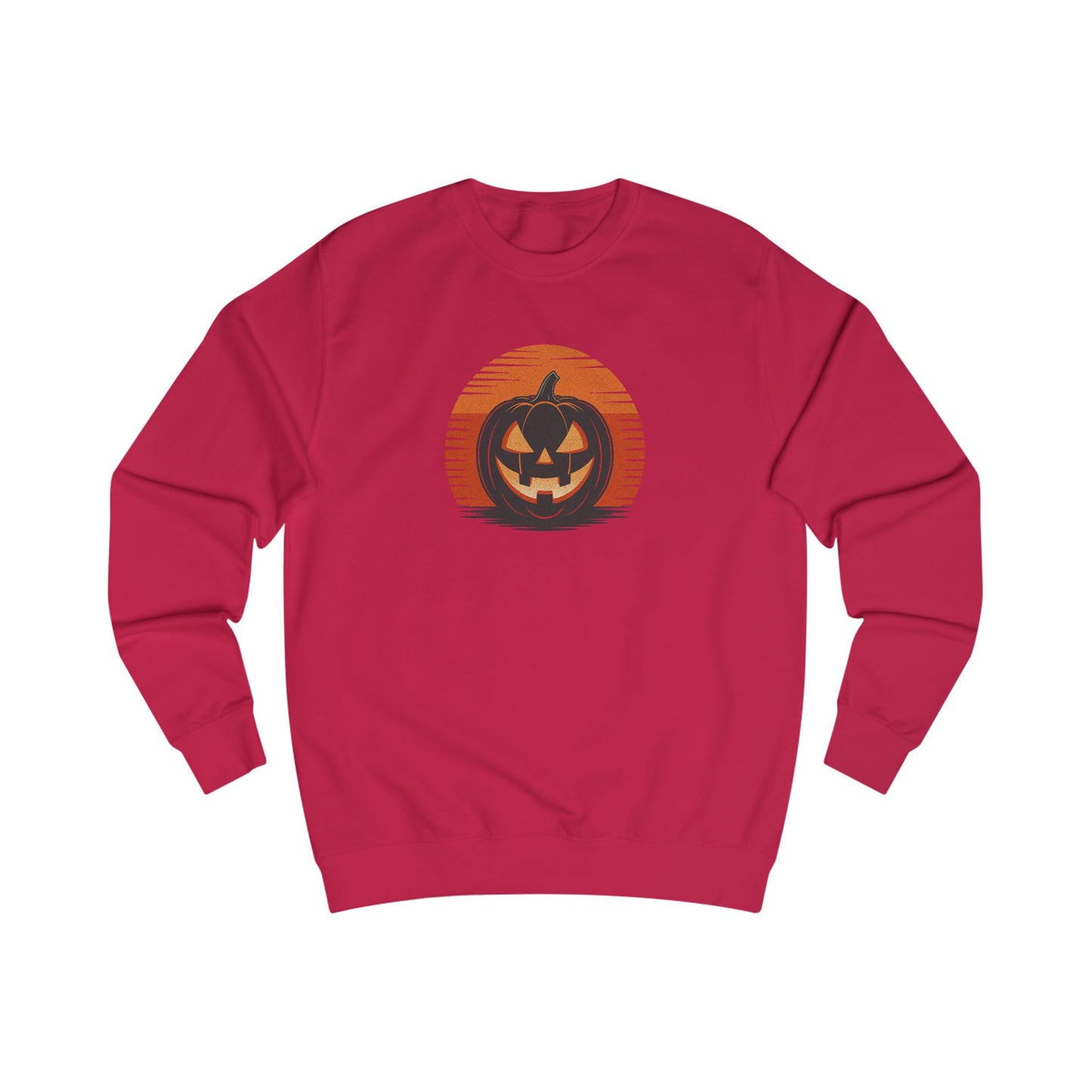 Retro Jack: Sliced Sunset — Halloween Sunset Sweatshirt (Light)