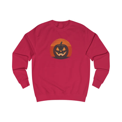 Retro Jack: Sliced Sunset — Halloween Sunset Sweatshirt (Light)