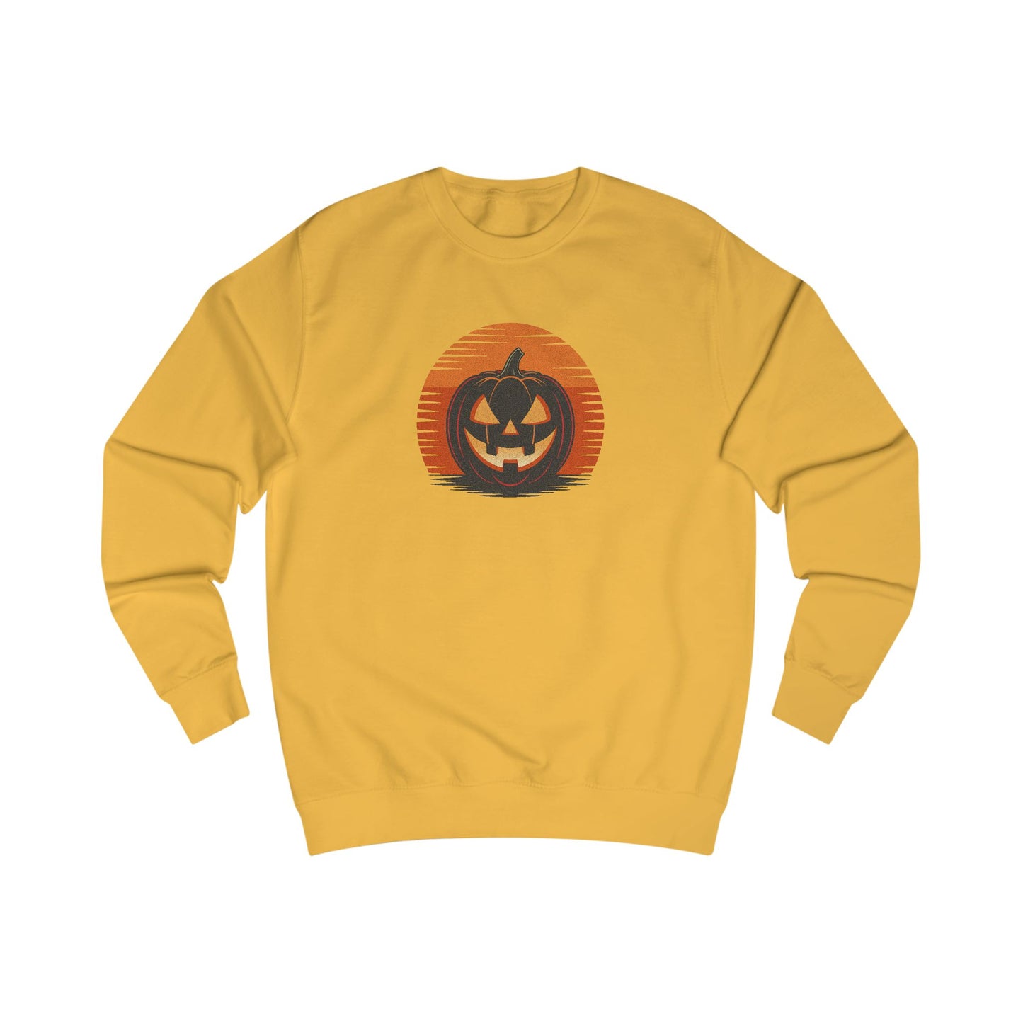 Retro Jack: Sliced Sunset — Halloween Sunset Sweatshirt (Light)