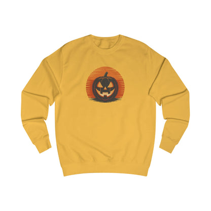 Retro Jack: Sliced Sunset — Halloween Sunset Sweatshirt (Light)