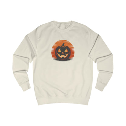 Retro Jack: Sliced Sunset — Halloween Sunset Sweatshirt (Light)