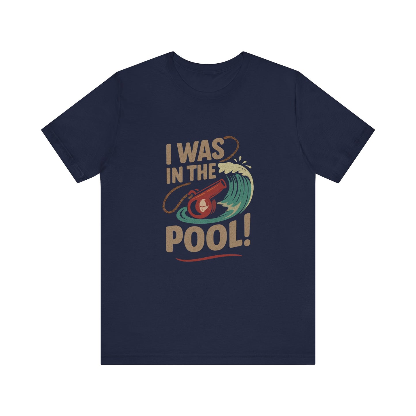 I Was in the Pool! — George Costanza Shrinkage Retro Tee (Dark)