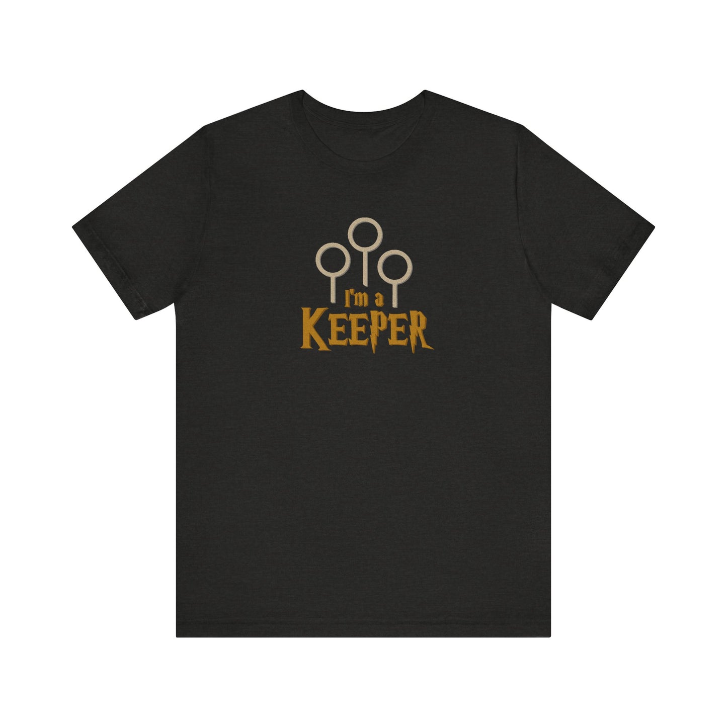 I’m a Keeper — Harry Potter Quidditch Retro Tee (Dark)