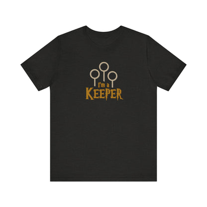 I’m a Keeper — Harry Potter Quidditch Retro Tee (Dark)