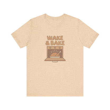 Wake & Bake — Retro Thanksgiving Turkey Tee (Light)