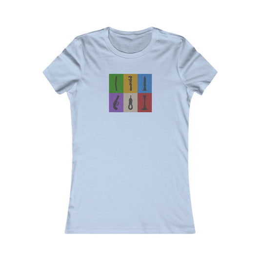 Six Ways Into the Evidence Locker — Clue Retro Women's Tee (Light)