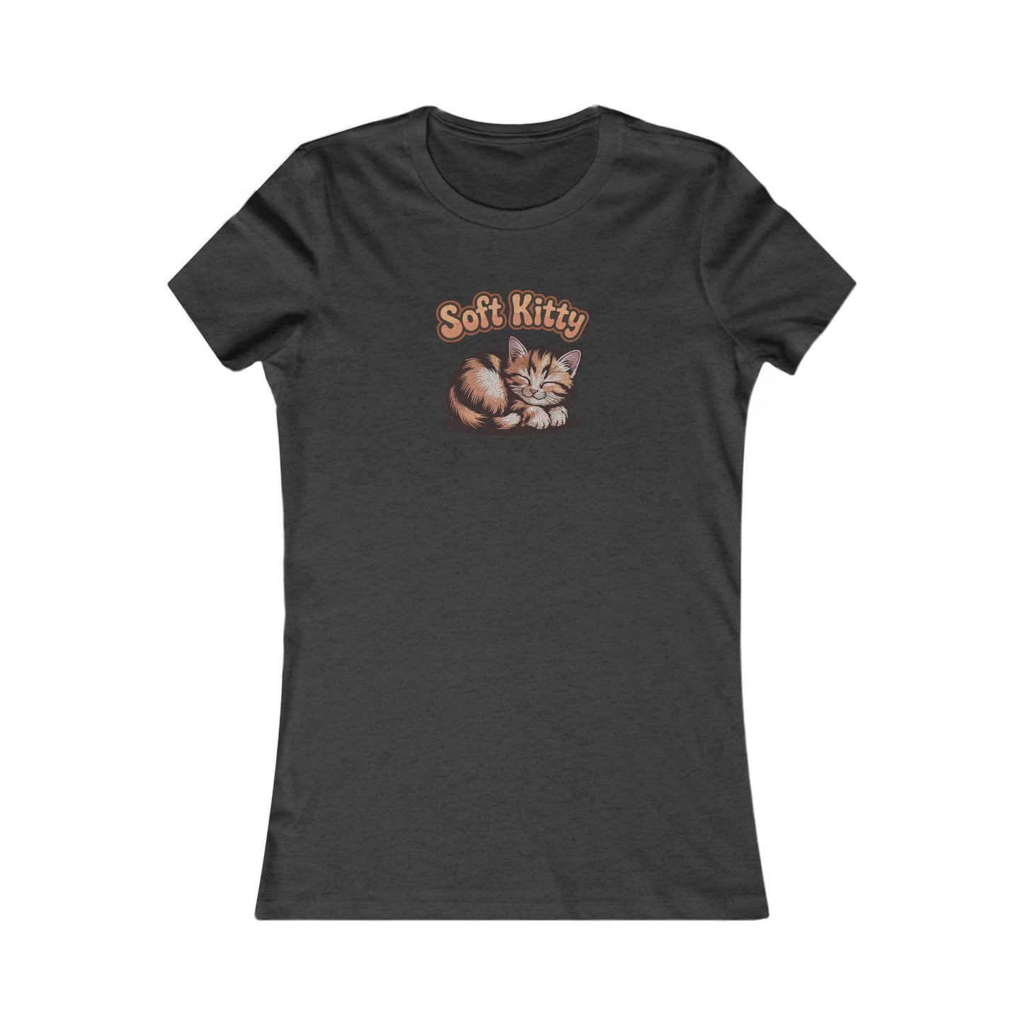Soft Kitty Sick-Day Lullaby — Big Bang Theory Retro Women's Tee (Dark)