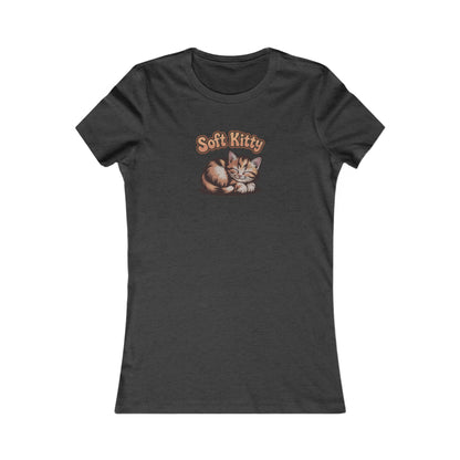 Soft Kitty Sick-Day Lullaby — Big Bang Theory Retro Women's Tee (Dark)
