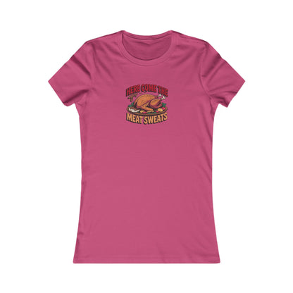 Here Come the Meat Sweats — Friends Thanksgiving Women's Tee (Light)