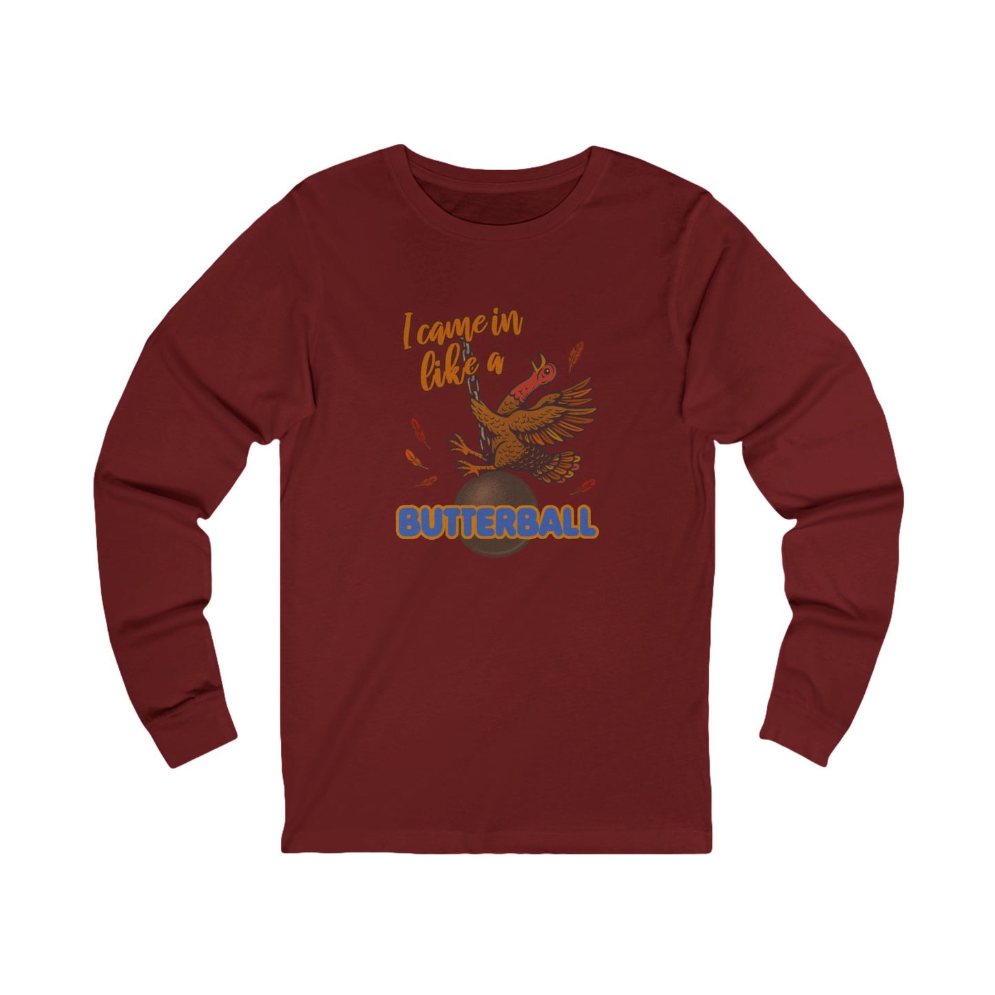 Like a Butterball — Miley Cyrus Thanksgiving Parody Retro Long Sleeve (Dark)