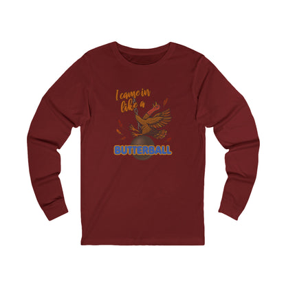 Like a Butterball — Miley Cyrus Thanksgiving Parody Retro Long Sleeve (Dark)