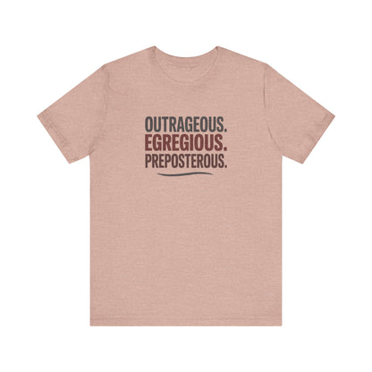 Outrageous Egregious Preposterous — Seinfeld Retro Tee (Dark)