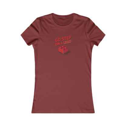 Go Step on a LEGO — Red Plastic Brick Retro Women's Tee (Dark)