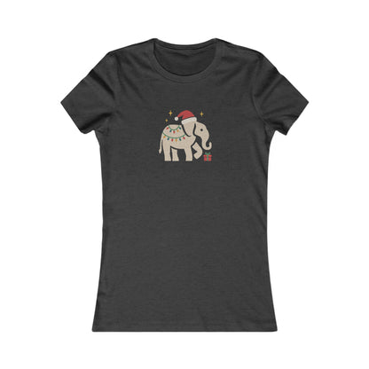 White Elephant Season — Retro Christmas Women's Tee (Dark)