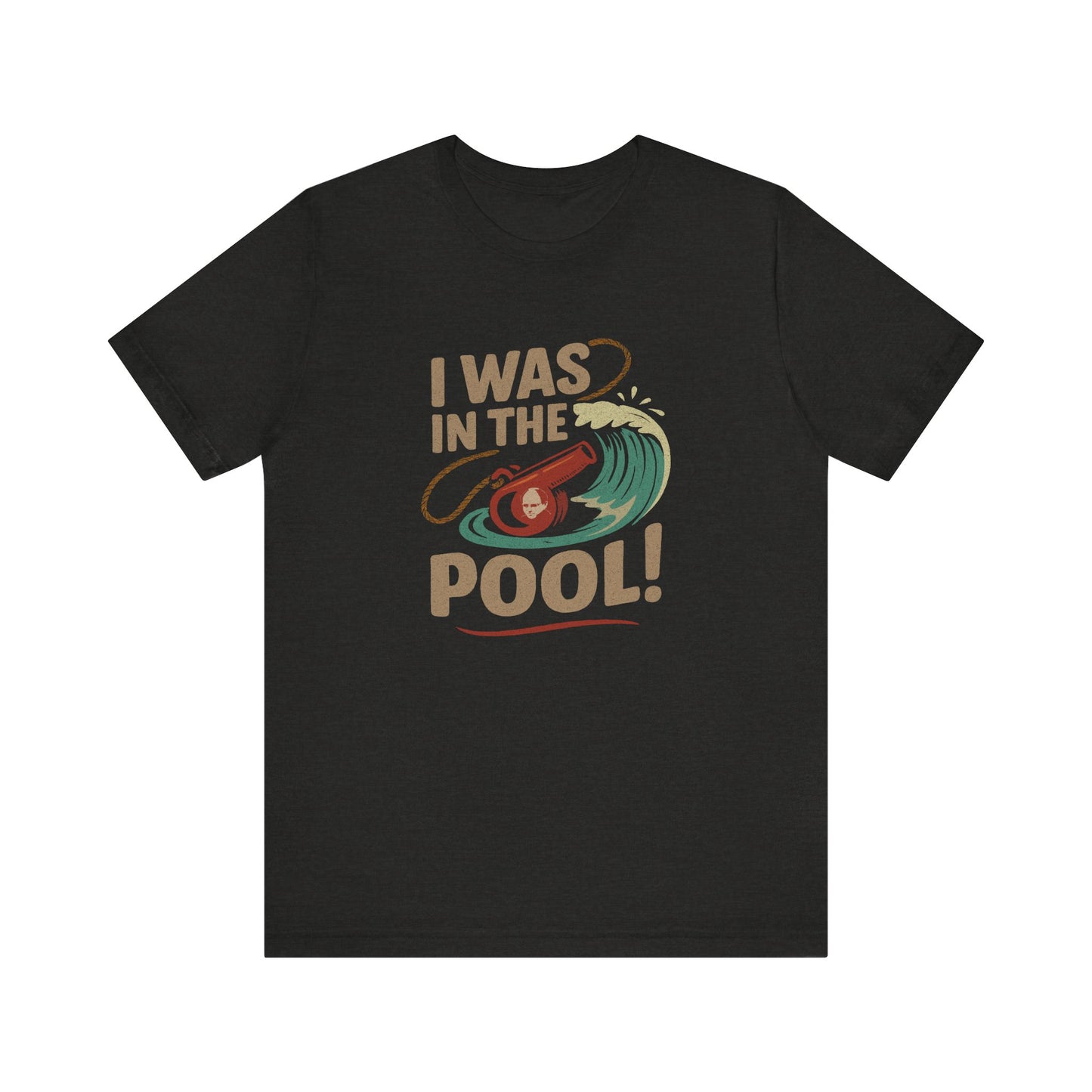 I Was in the Pool! — George Costanza Shrinkage Retro Tee (Dark)