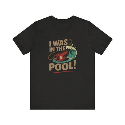 I Was in the Pool! — George Costanza Shrinkage Retro Tee (Dark)