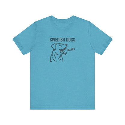 His Bjärk Is Worse Than His Bite – Minimalist Dog Pun Retro Tee (Light)