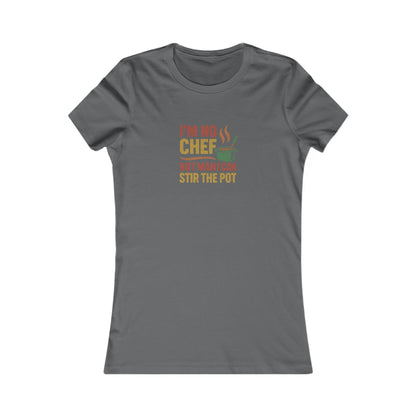 I'm No Chef, But Man I Stir the Pot — Retro Women's Tee (Dark)